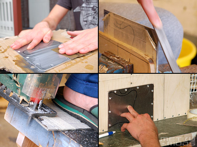 Fabricating the needed metal pieces that will go to the GhettoBlaster
