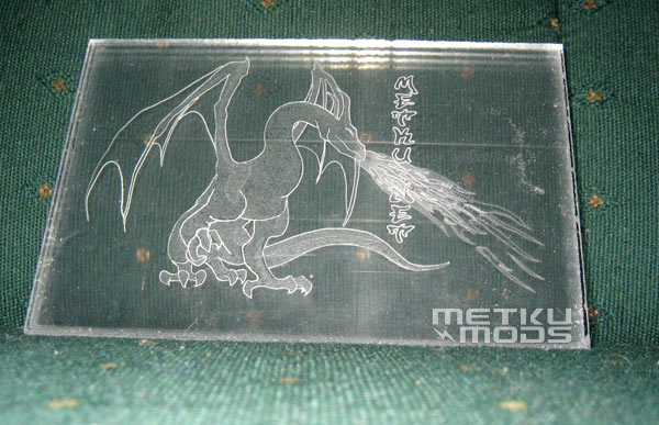 Dragon engraved