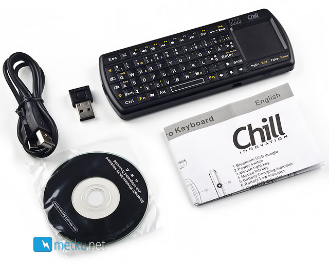 Chill Innovation KB-1BT Bluetooth Micro Keyboard - Small keyboard/touchpad combo with Bluetooth connection