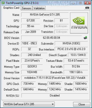 Gainward 285GTX