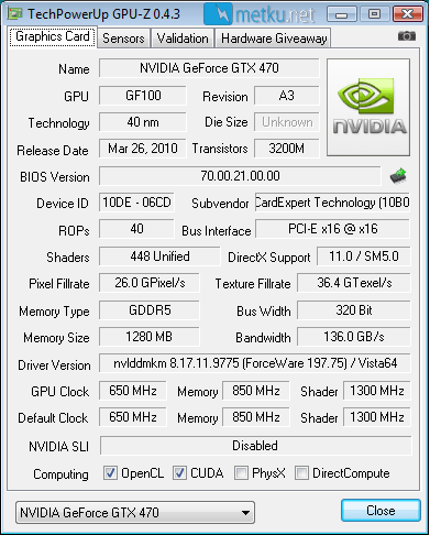 Gainward GTX470 Golden Sample - GOOD - Power of a Golden Sample