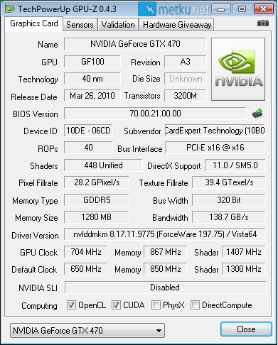Gainward GTX470 Golden Sample - GOOD - Power of a Golden Sample