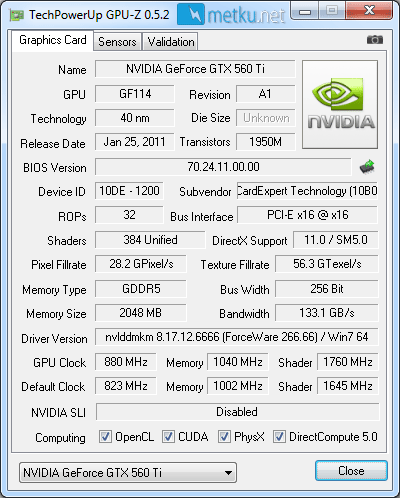 Gainward GTX 560 Ti 2048MB - Fast graphics with a short card