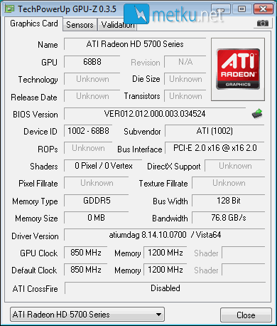 HIS HD5770 1 GB Graphics Card