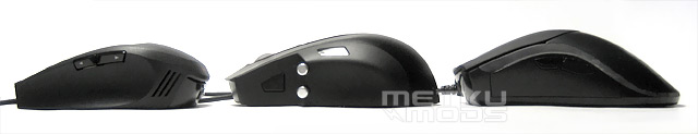 Microsoft SideWinder profile comparison with Logitech G9 and Microsoft Habu