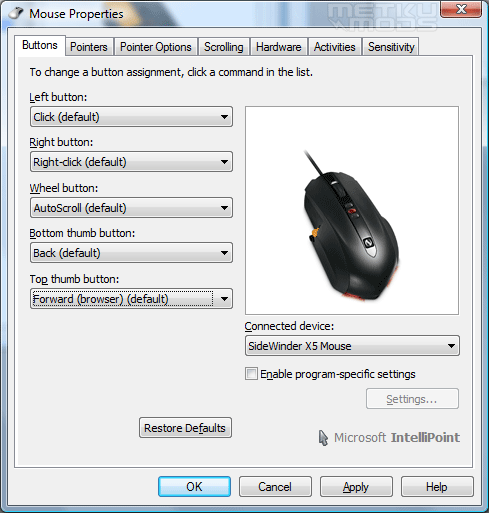 Microsoft SideWinder X5 Gaming Mouse and X6 Gaming Keyboard