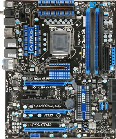 MSI P55-GD80 - Loistava emolevy jokaiseen käyttötilanteeseen