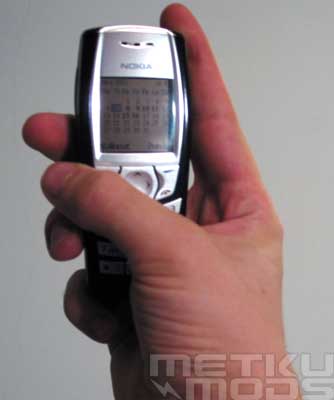 My hand and the phone