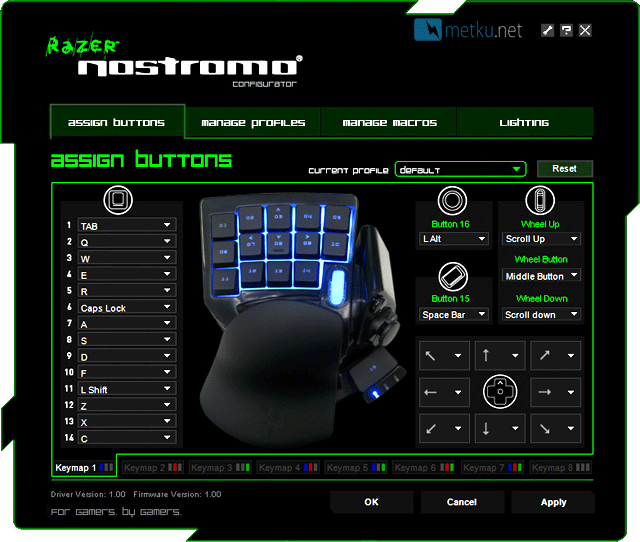 Razer Nostromo - Gaming Keypad with a difference