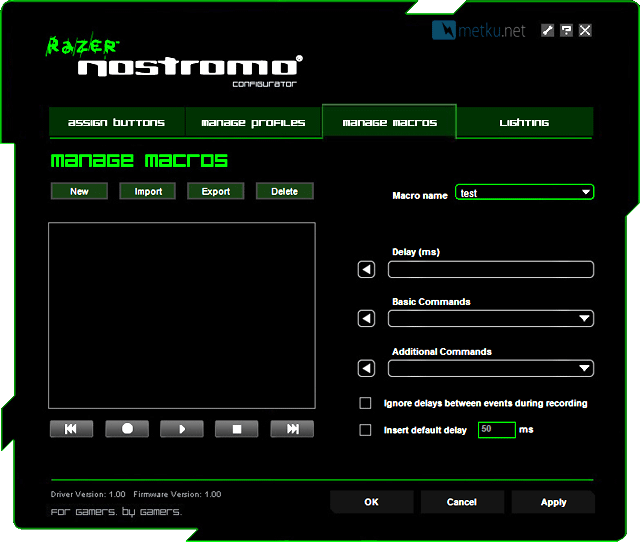 Razer Nostromo - Gaming Keypad with a difference