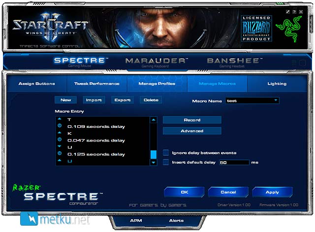 Razer Spectre Gaming Mouse - Gaming mouse with a StarCraft II Theme