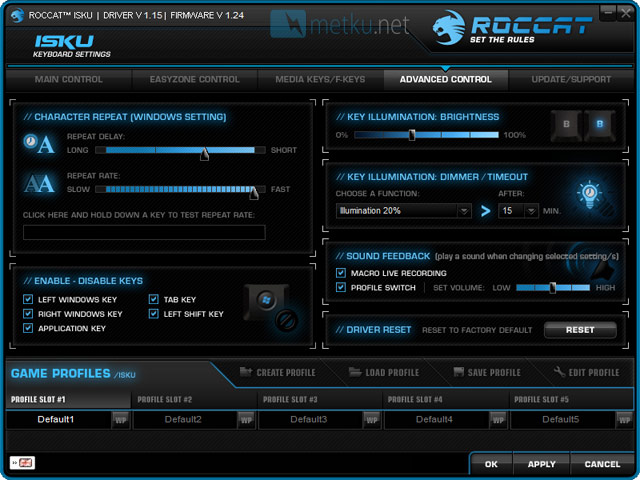 ROCCAT ISKU Gaming Keyboard - Gaming keyboard with good macro features