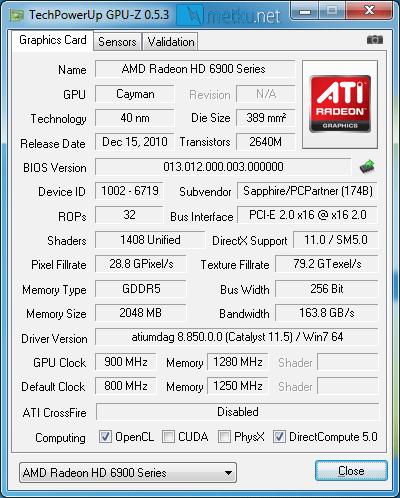 Sapphire HD6950 Flex 2GB - Amazing performer